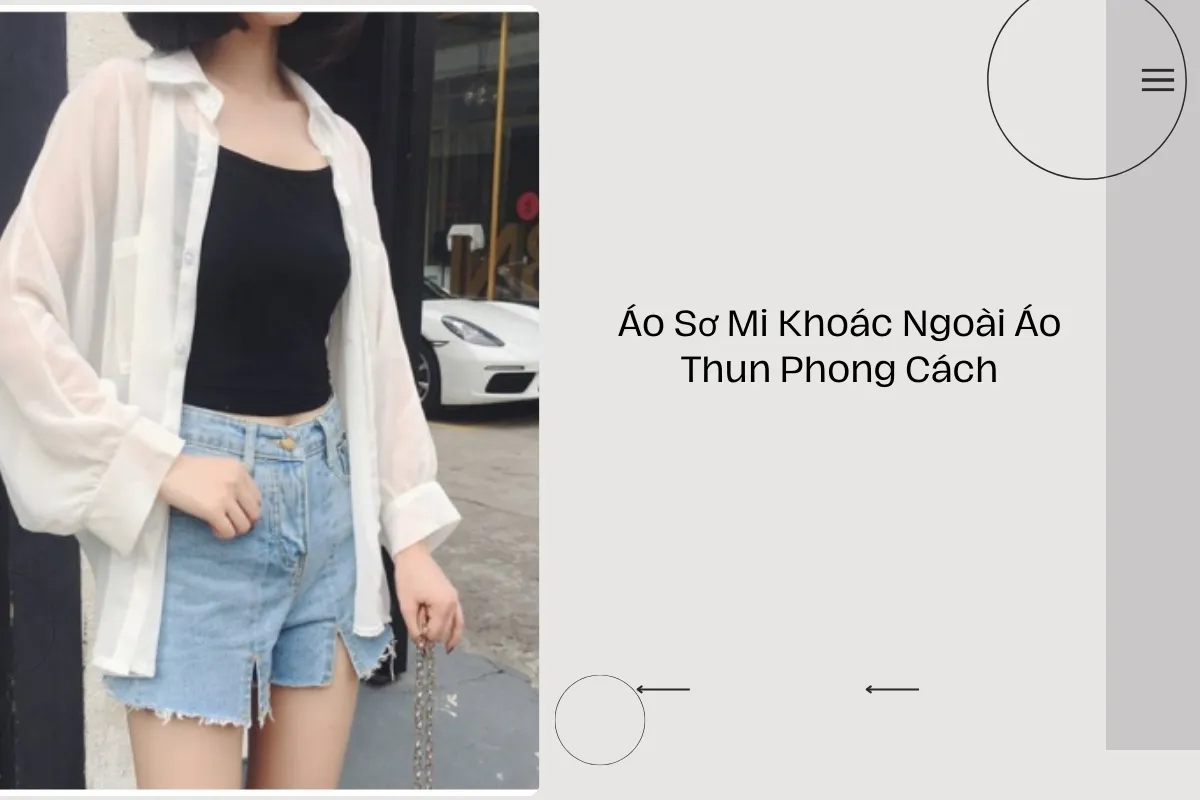 Áo Sơ Mi Khoác Ngoài Áo Thun Phong Cách.